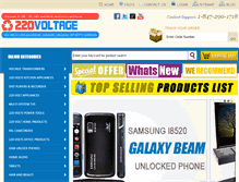 Tablet Screenshot of 220voltageappliance.com